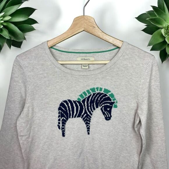 G.H. Bass & Co Zebra Intarsia Knit Graphic Sweater - Size M | Medium - Picture 4 of 9
